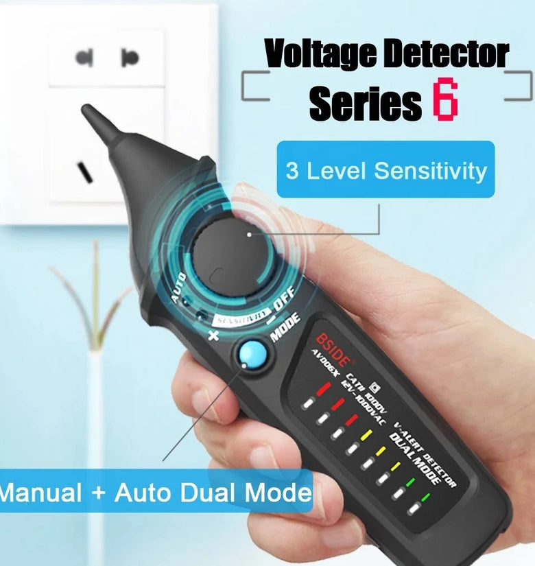 BSIDE AVD06 Non-Contact Voltage detector indicator BSIDE AVD06 Profession Smart test pencil Live/phase wire Breakpoint NCV Continuity Tester