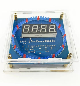 DIY Rotating LED Clock Kit 5V USB Digital Time Display Temperature Alarm Memory Function Automatic Brightness Adjustment Week Year Date Settings