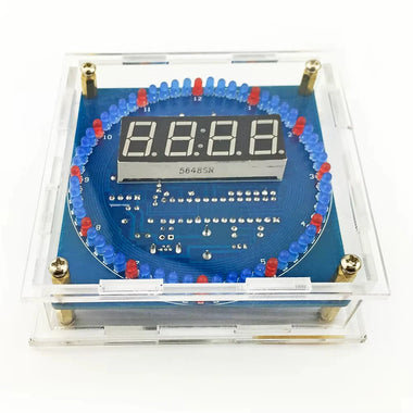 DIY Rotating LED Clock Kit 5V USB Digital Time Display Temperature Alarm Memory Function Automatic Brightness Adjustment Week Year Date Settings