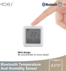 Tuya bluetooth Smart LCD Screen Digital Thermometer Temperature Humidity Sensor Moisture Meter App Remote Control