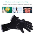 DIVE&SAIL 3mm Black Neoprene Patchwork Diving Gloves Warm Swimming Gloves For Couples Snorkeling Spearfishing Hunting Diving