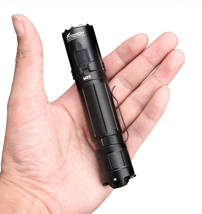 Fitorch M20 3000 Lumens 18650 2600mAh Type-C Rechargeable Battery High Output Compact Tactical Flashlight