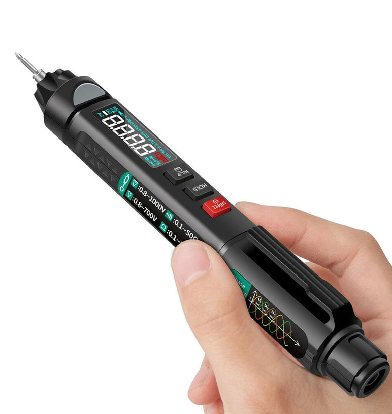 ANENG A3007/8 True RMS Digital Multimeter + Voltage Test Pen + Phase Sequences Meter 3 In 1 with LCD Backlight Flashlight NCV Auto-off Multiple Accessories