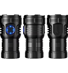 8pcs LED Powerful LED Flashlight USB Rechargeable Camping Lantern EDC Torch Outdoor Pocket Light Portable Magnetic Clip Work Lamp