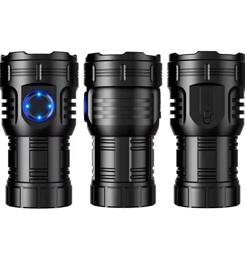 8pcs LED Powerful LED Flashlight USB Rechargeable Camping Lantern EDC Torch Outdoor Pocket Light Portable Magnetic Clip Work Lamp