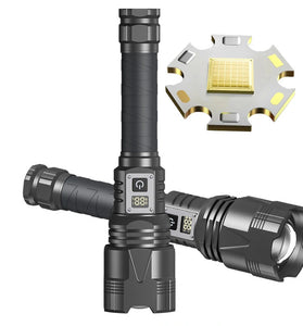 XHP360 6000LM Strong Light LED Flashlight TYPE-C USB Digital Battery Display Highlight Strong Light Long Range LED Torch