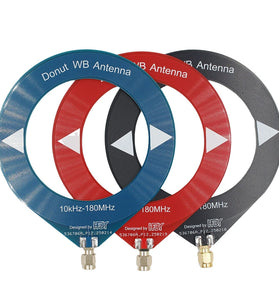 Donut Broadband Antenna 10kHz-180MHz SMA Male Omnidirectional Shortwave Mediumwave Antenna for Quansheng UV-K5/K6 Walkie Talkies SDR Receiver Malahit-DSP2 Pocket Radio