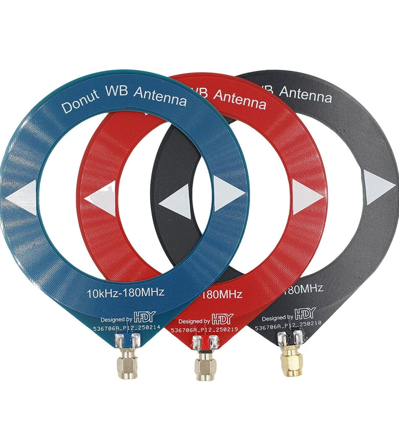 Donut Broadband Antenna 10kHz-180MHz SMA Male Omnidirectional Shortwave Mediumwave Antenna for Quansheng UV-K5/K6 Walkie Talkies SDR Receiver Malahit-DSP2 Pocket Radio