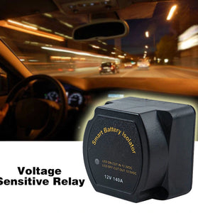 12V 14A Dual Battery Smart Isolator Voltage Sensitive Relay VSR Smart Switch for Car ATV UTV Boats RV Camper Truck