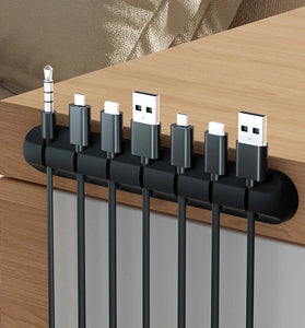 Cable Organizer Management Wire Holder Flexible USB Cable Winder Tidy Silicone Clips for Mouse Keyboard Earphone Protector