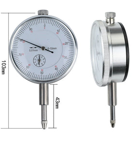 ETOPOO Mechanical Dial Test Indicator Gauge 0-10mm Range 0.01mm Precision with Universal Magnetic Base for Accurate Measurements Industrial Quality