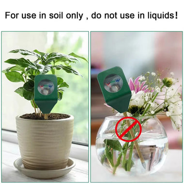 Mini Hygrometer Portable Soil Moisture Meter 145mm Garden Plant Humidity Tester Red Green Blue Zones Indoor Potted Plant Analyzer