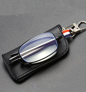 Portable Folding Reading Glasses with Buckle Storage Bag HD Anti-Blue Light Anti-Radiation Glasses Presbyopic Glasses for Women Men