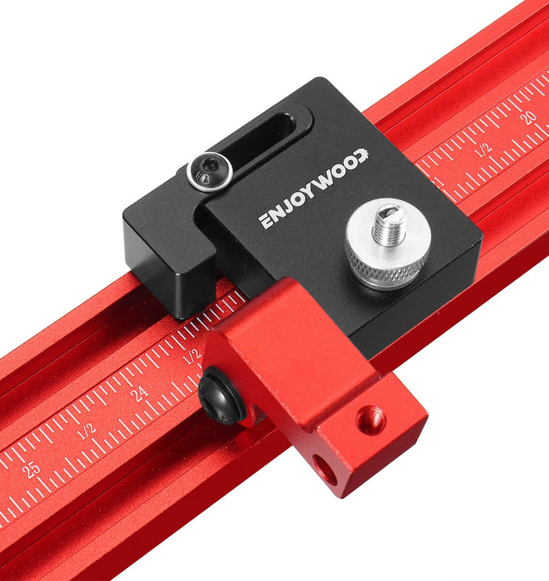 ENJOYWOOD Imperial Extension Guide Rail Woodworking T-track Connector for Track Saw Rail Parallel Guide System