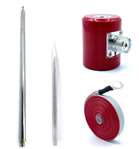 5M/16.4FT QRP Antenna 14M-30MHz 300W HF Antenna Stainless Steel 1/4 Wavelength For USDX Radio