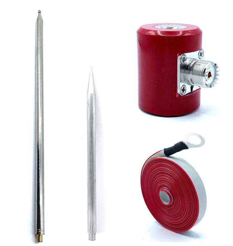 5M/16.4FT QRP Antenna 14M-30MHz 300W HF Antenna Stainless Steel 1/4 Wavelength For USDX Radio