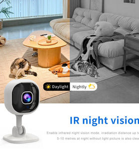 A3 WiFi Camera 1080P HD IR Night Vision Smart Camera with Motion Detection Two-Way Audio Home Security Indoor Surveillance Supports TF Card