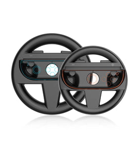 JYS JYS-NS2275 2-Pack Switch2 Mario Karts Racing Steering Wheel 1 Large 1 Small Joy-Con Wheels Ergonomic Anti-Slip Grip Convertible Detachable Grip Switch Family Gaming Accessories