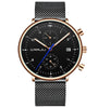 CRRJU Men's Watches Luxury Fashion Large Dial Watches Stainless Steel Quartz Watch Waterproof Chronograph Business Casual Wristwatch