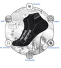 6 Pairs High Quality Men's Sports Socks Men Non Slip Athletic Short Socks Comfy Cotton Socks Breathable Run Ankle Socks