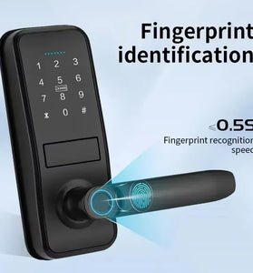Tuya TTlock Smart Door Lock Intelligent Indoor Fingerprint Lock Aluminium Alloy Password IC Card Key APP Remote Unlock Digital Electronic Doorlock