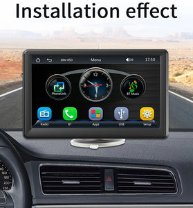 Wireless Carplay AHD 7" Portable Car MP5 Player bluetooth Multimedia Card Slot Reverse Image Android Auto Portable Car Stereo Touch Screen Dashboard