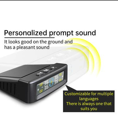 Solar Car TPMS Tire Pressure Monitoring System Automatic Safety Alarm System Tire Temperature Monitoring with 6 Sensors for Truck RV