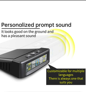 Solar Car TPMS Tire Pressure Monitoring System Automatic Safety Alarm System Tire Temperature Monitoring with 6 Sensors for Truck RV