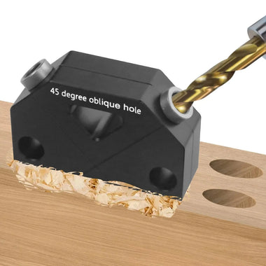 Pocket Hole Jig Kit 45 Punch Locator Angle Woodworking Tool Hole Screw Jig Positioner Drilling Kit Dowel Drill Guide Joiner