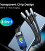 100W USB-A to Micro/Type-C/iP Cable with Night Light Fast Charging Copper Core Line 1.2M Long for iPhone 15 14 13 for Huawei Pura 70 Ultra for Xiaomi Civi 4pro for Samsung Galaxy S24