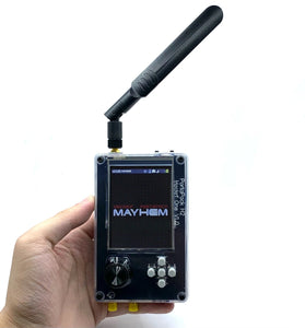 HACKRF ONE H2 R9 SDR Radio Development Board with Enhanced PortaPack and Touch Screen Clear Plastic Case