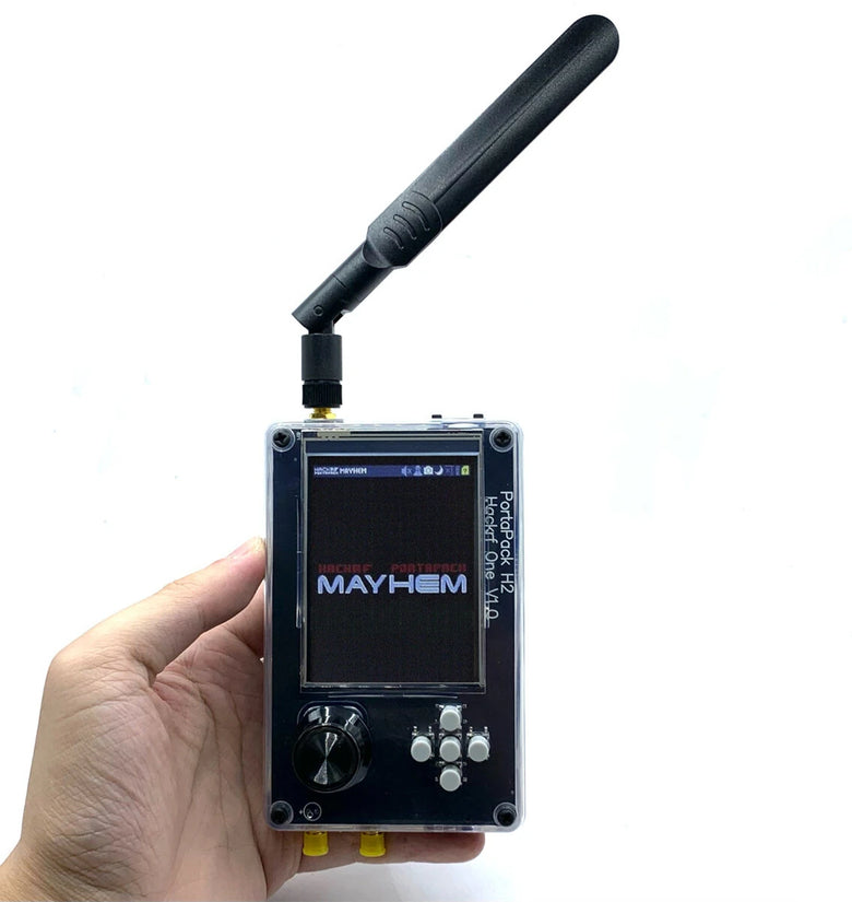 HACKRF ONE H2 R9 SDR Radio Development Board with Enhanced PortaPack and Touch Screen Clear Plastic Case