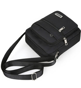 Men's Portable Business Casual Crossbody Bag Multi-compartment Lightweight Waterproof Nylon Shoulder Bag for Travel Daily Use