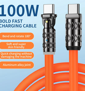 5A 100W Type-C to Type-C Cable Fast Charging Data Transmission Tinned Copper Core Line 1M/2M Long for iPhone 15 15 Plus for Xiaomi 14pro for Huawei Mate60 Pro for Samsung Galaxy S24