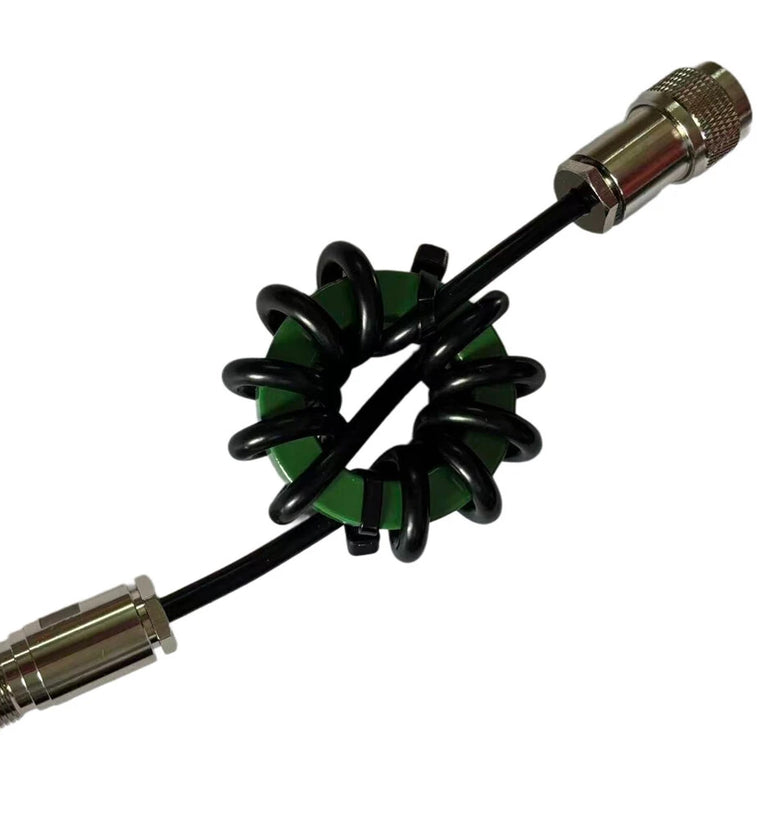 HF 1:1 Balun Ni-Zn Ferrite Core 1.8-50MHz Shortwave Choke RG58 Coaxial Cable Anti-Interference USB Stability FT8 JS8 WSPR Magnetic Ring