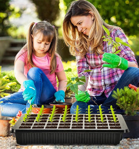 Seed Starter Tray with Grow Light 40 Cells Seed Starter Kit with Humidtiy Dome Seedling Starter Trays for Seed Germination Kit Seedling Starting Propagation Cloning Plants
