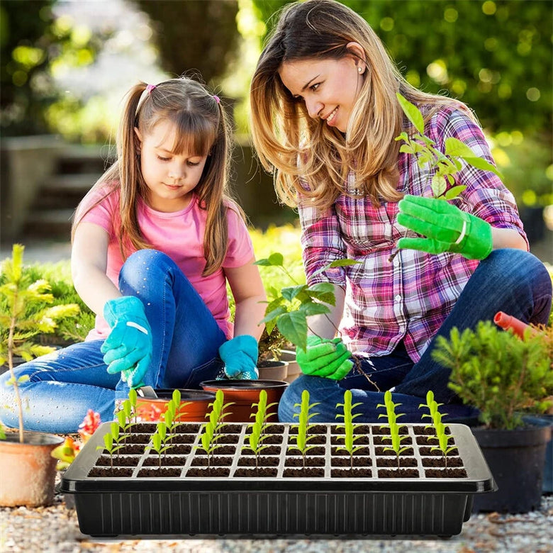 Seed Starter Tray with Grow Light 40 Cells Seed Starter Kit with Humidtiy Dome Seedling Starter Trays for Seed Germination Kit Seedling Starting Propagation Cloning Plants