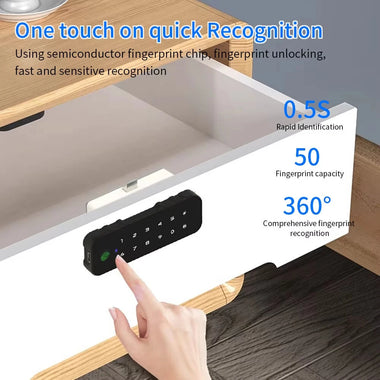 ES825 Tuya bluetooth Smart Wood Cabinet Fingerprint Lock App Remote Control Monitor Keyless Card Unlock Door Locker Furniture Drawer Doorlock Horizontal or Vertical Type Lock