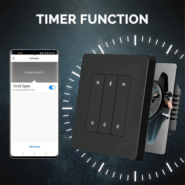 MoesHouse Smart ZigBe Star Ring Curtain Switch APP Remote Control for Roller Shutter Electric Curtains Blind Motor Work with Alexa/Google Home European Version