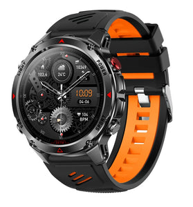 HT37 1.46-inch HD Screen GPS 3ATM Waterproof 540mAh Massive Battery Built-in Flashlight bluetooth Call Heart Rate Blood Pressure Blood Oxygen Monitor Sleep Monitoring Multi-sport Modes Smart Watch