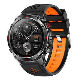 HT37 1.46-inch HD Screen GPS 3ATM Waterproof 540mAh Massive Battery Built-in Flashlight bluetooth Call Heart Rate Blood Pressure Blood Oxygen Monitor Sleep Monitoring Multi-sport Modes Smart Watch