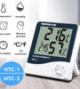 HTC-1 HTC-2 LCD Electronic Digital Temperature Humidity Meter Home Thermometer Hygrometer Indoor Outdoor Weather Station Clock
