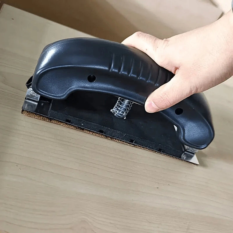 Multi Function Adjustable Sandpaper Holder 70x198mm Hand Push Grinding Plate High Temperature Resistant Auto Body Dry Polishing Board for Woodworking Automotive DIY Projects