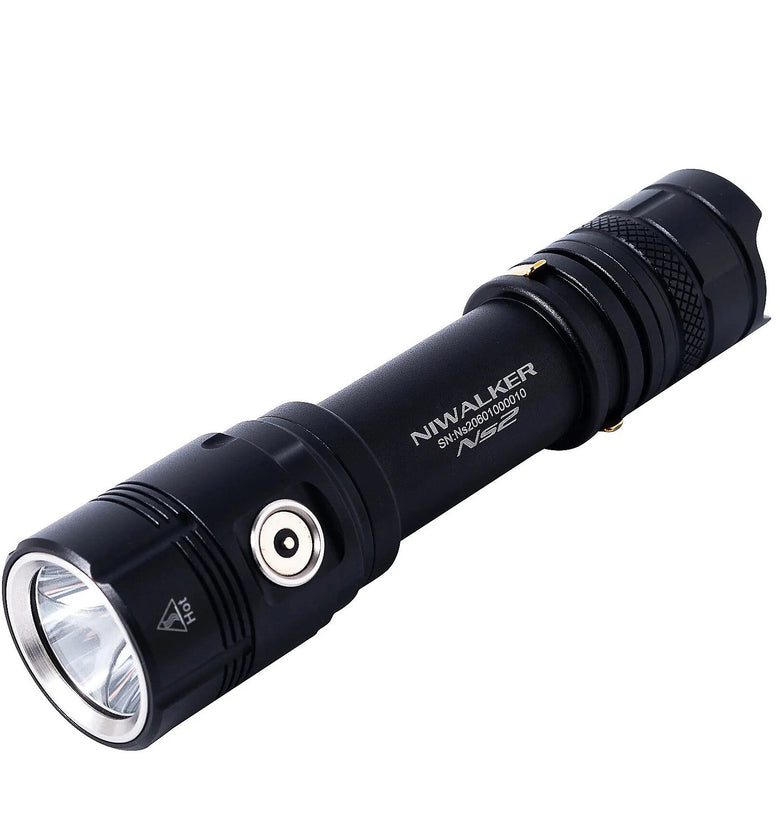 Niwalker NS2 2500lumen Multifunctional Magnetic Charging EDC Flashlight IPX8 Waterproof Power by 18650 Battery Tactical Flashlight for Hiking  Camping Outdoor Emergency