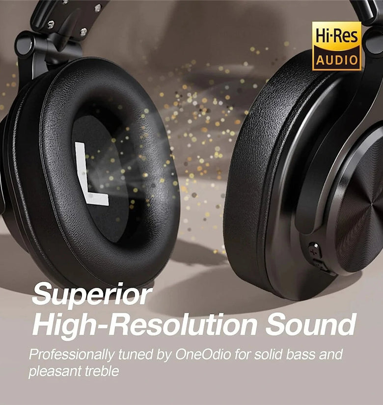 OneOdio A70 Headset bluetooth Headphone Hi-Res Audio Professional Studio Monitor DJ Headphones 3.5mm 6.35mm Over-Ear Wireless Headset