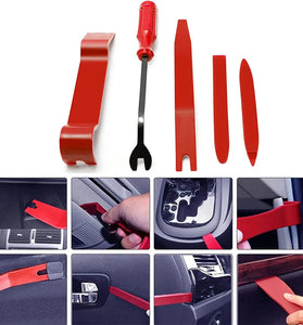 5 Piece Set Car Door Clip Panel Trim Removal Tool Kit Navigation Blade Removal Plastic Car Interior Repair Pry Hand Tools