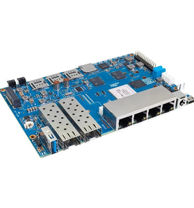 Banana Pi R4 Router Development Board with Onboard 4GB RAM Using MediaTek MT7988A Quad-core Arm Corex-A73 4GB DDR4 8GB eMMC
