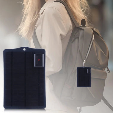 3.5W 5V Solar Panel Charger USB Output Monocrystalline Silicon High Efficiency Waterproof Portable for Outdoor Emergency and Charging Electronic Devices