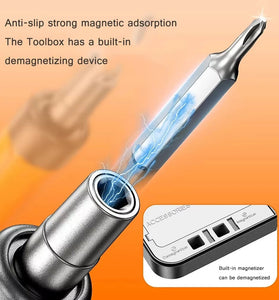 Rechargeable Cordless Electric Screwdriver Set CRV Precision Tool Kit 600mAh Li Battery Wireless Charging Type-C for Mobile Phone Computer Repair