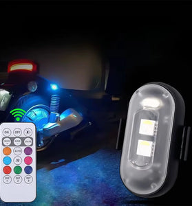 Multicolor LED Light with Remote Control for Cars, Bikes, Drones, and Outdoor Camping